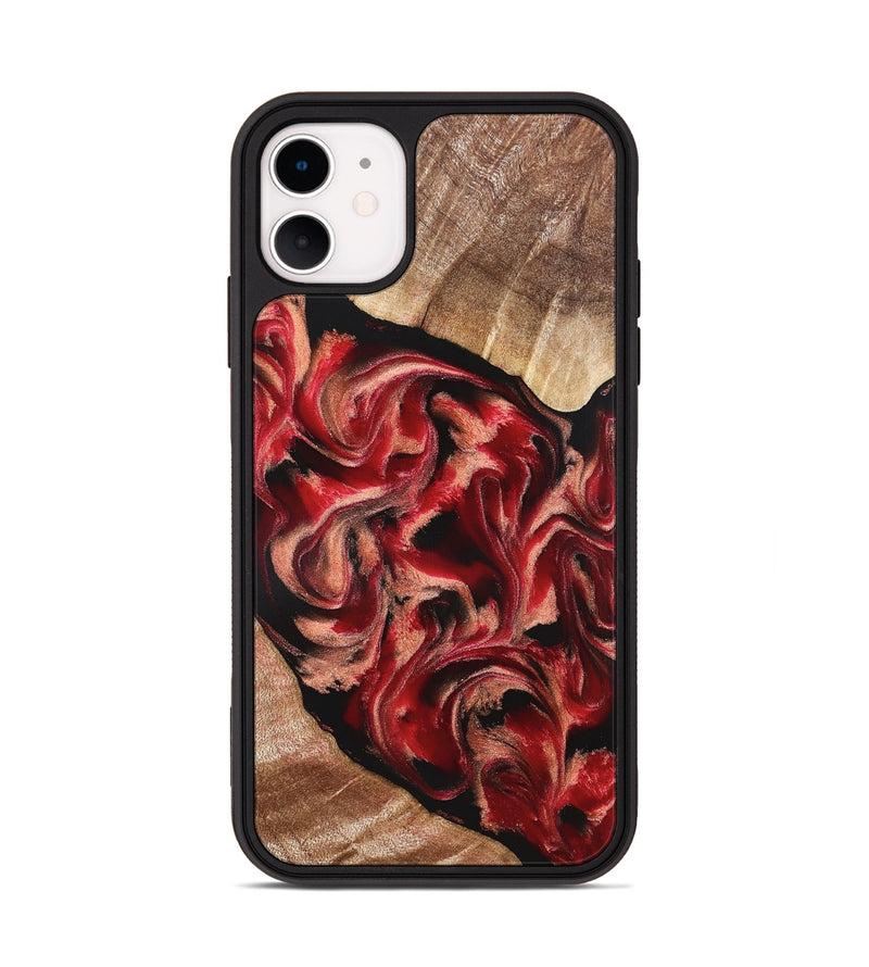 iPhone 11 Wood Phone Case - Kadeem (Red, 821357)