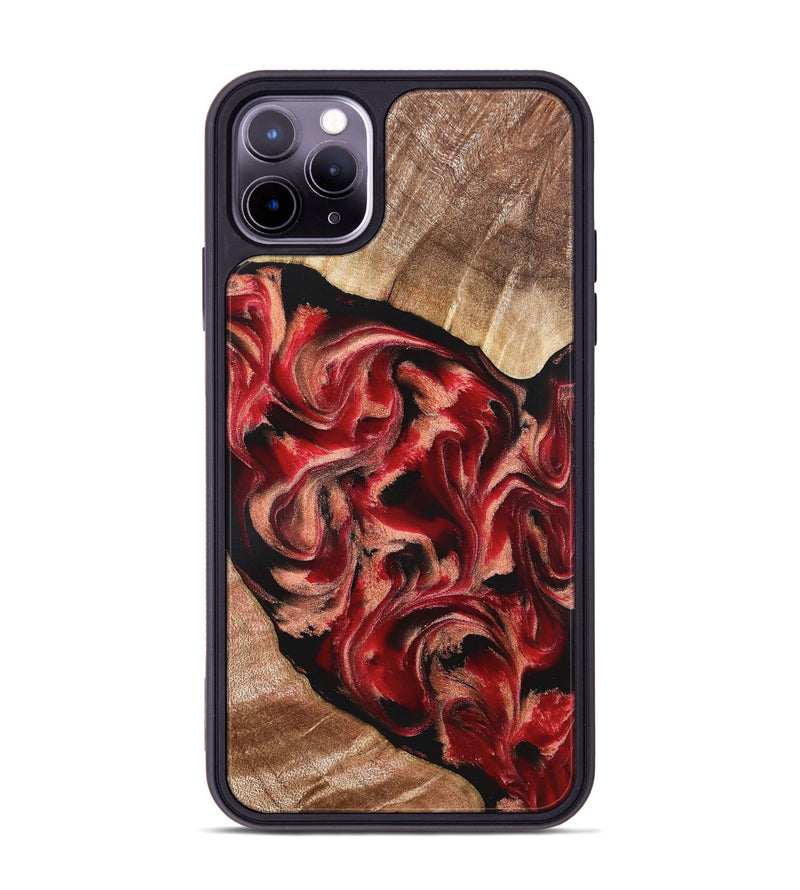 iPhone 11 Pro Max Wood Phone Case - Kadeem (Red, 821357)
