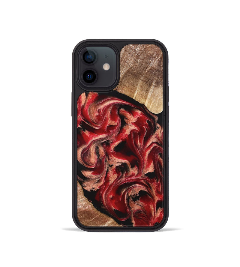 iPhone 12 mini Wood Phone Case - Kadeem (Red, 821357)