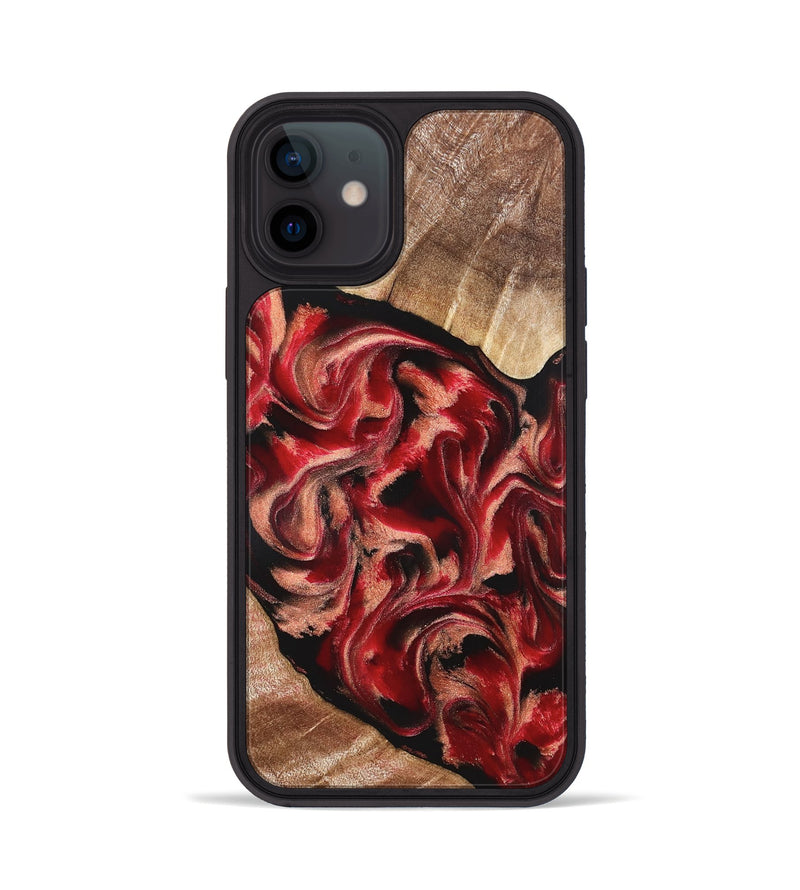 iPhone 12 Wood Phone Case - Kadeem (Red, 821357)