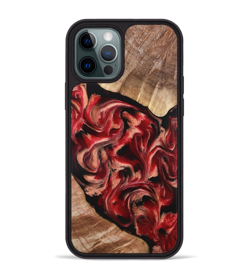 iPhone 12 Pro Max Wood Phone Case - Kadeem (Red, 821357)