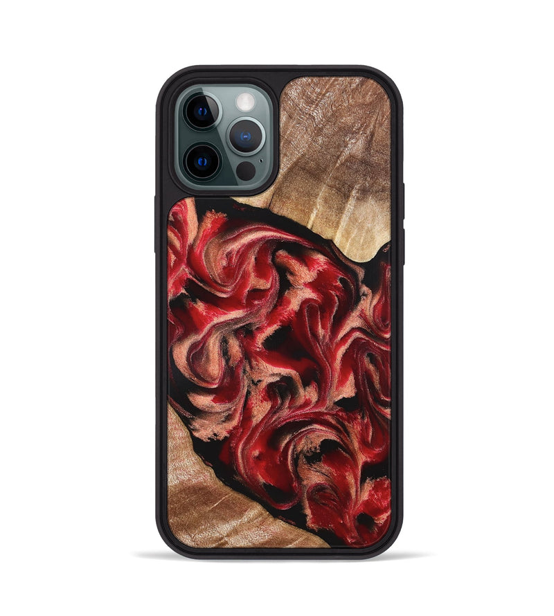 iPhone 12 Pro Wood Phone Case - Kadeem (Red, 821357)