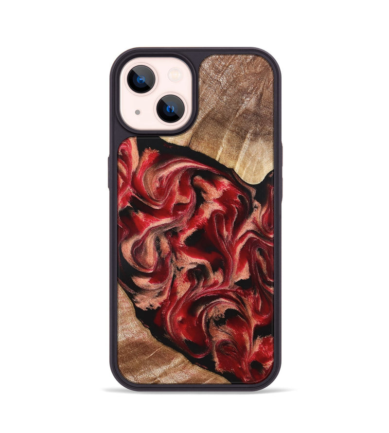 iPhone 14 Wood Phone Case - Kadeem (Red, 821357)