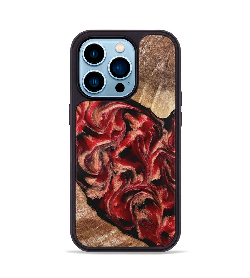 iPhone 14 Pro Wood Phone Case - Kadeem (Red, 821357)