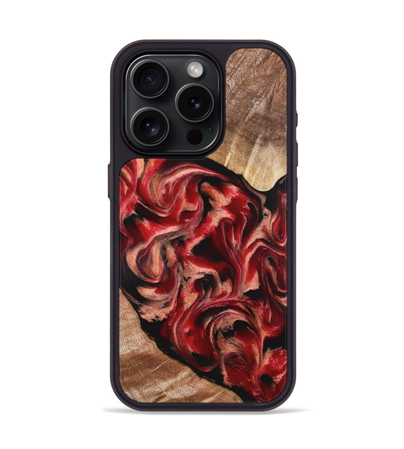 iPhone 15 Pro Wood Phone Case - Kadeem (Red, 821357)