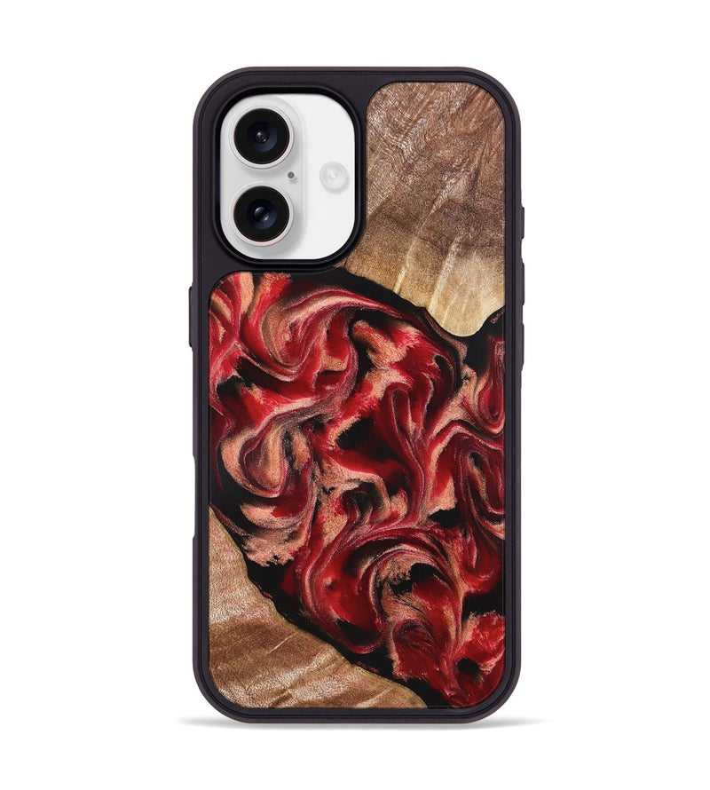 iPhone 17 Wood Phone Case - Kadeem (Red, 821357)