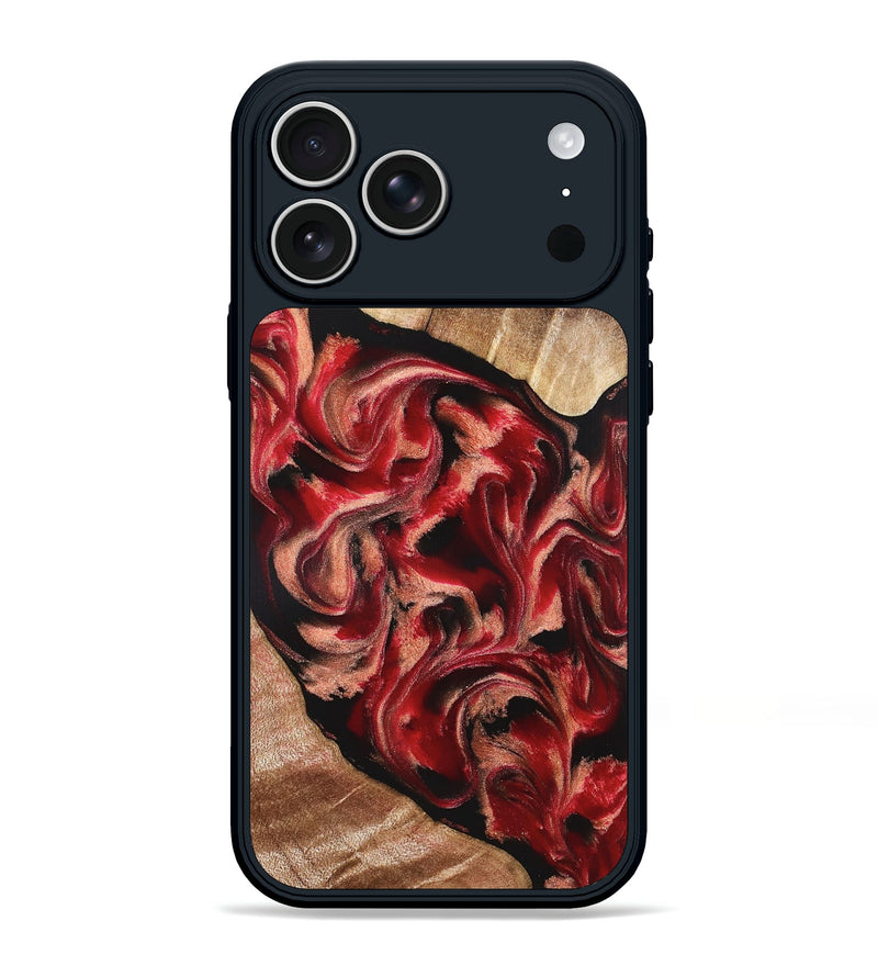 iPhone 17 Pro Max Wood Phone Case - Kadeem (Red, 821357)