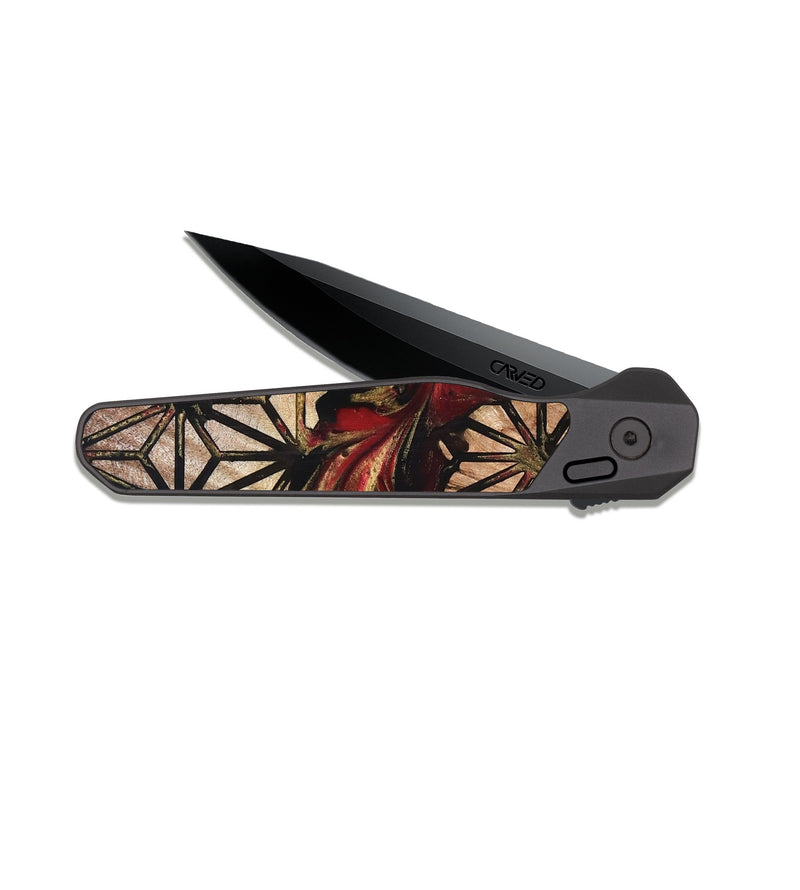 EDC Dark Slate Wood Pocket Knife - Alberto (Pattern, 821369)