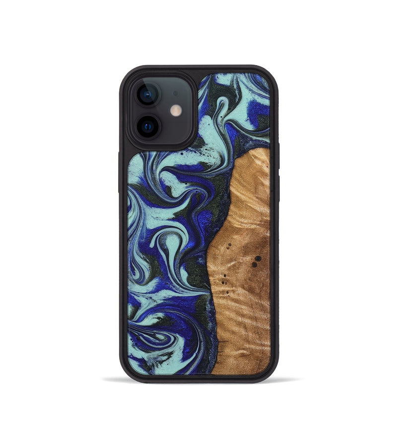 iPhone 12 mini Wood Phone Case - Manila (Blue, 821372)