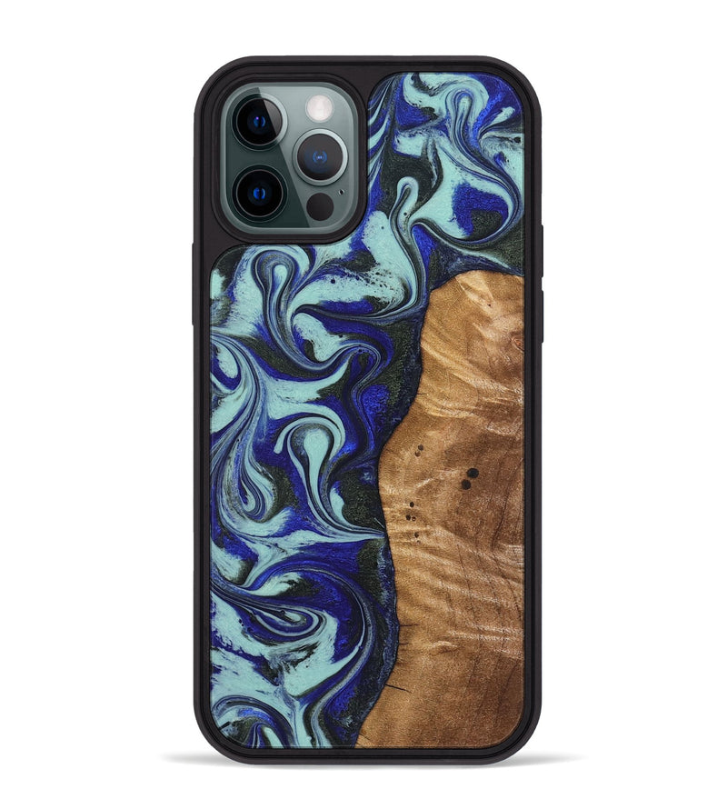 iPhone 12 Pro Max Wood Phone Case - Manila (Blue, 821372)