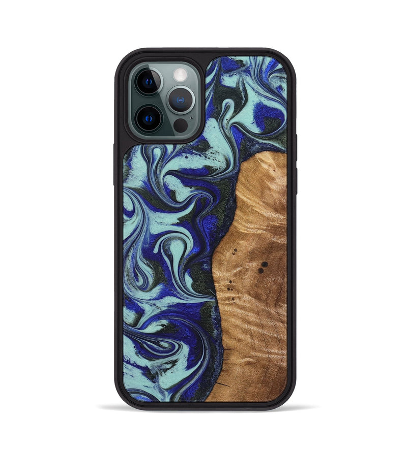 iPhone 12 Pro Wood Phone Case - Manila (Blue, 821372)