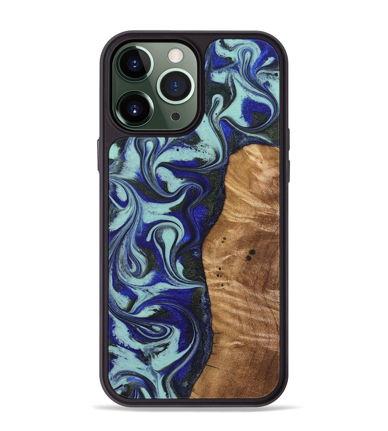iPhone 13 Pro Max Wood Phone Case - Manila (Blue, 821372)
