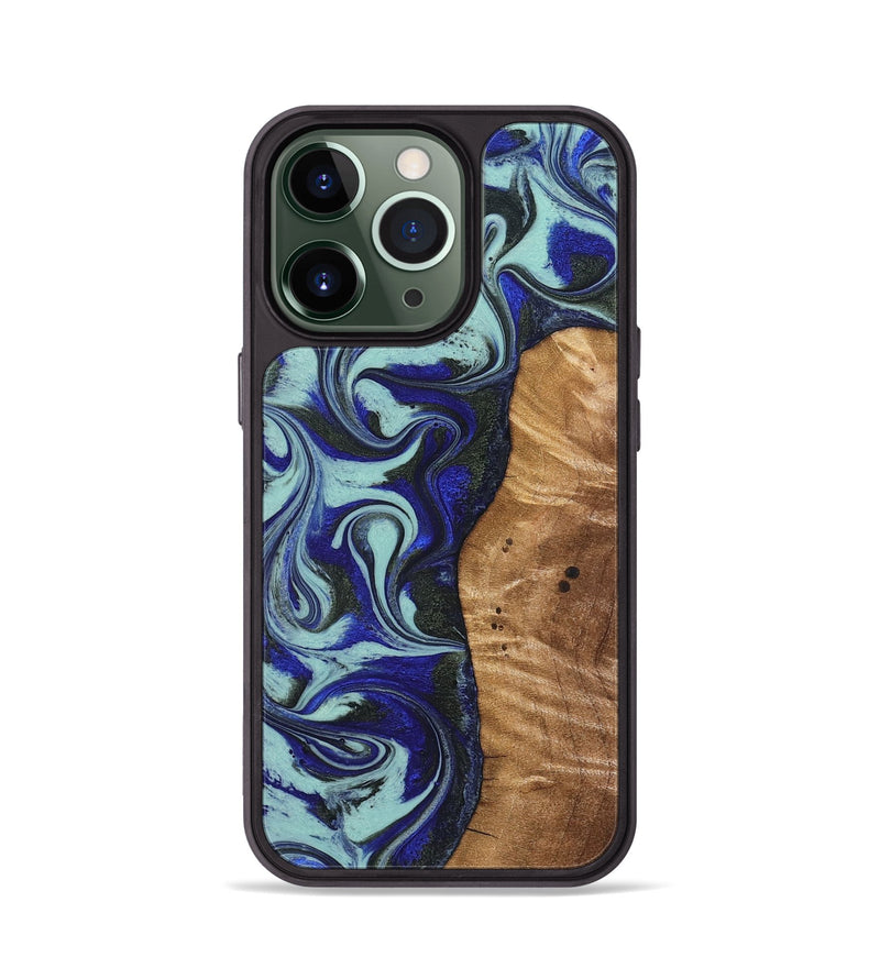 iPhone 13 Pro Wood Phone Case - Manila (Blue, 821372)