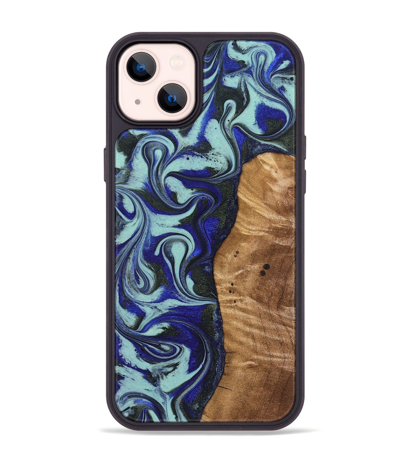 iPhone 14 Plus Wood Phone Case - Manila (Blue, 821372)