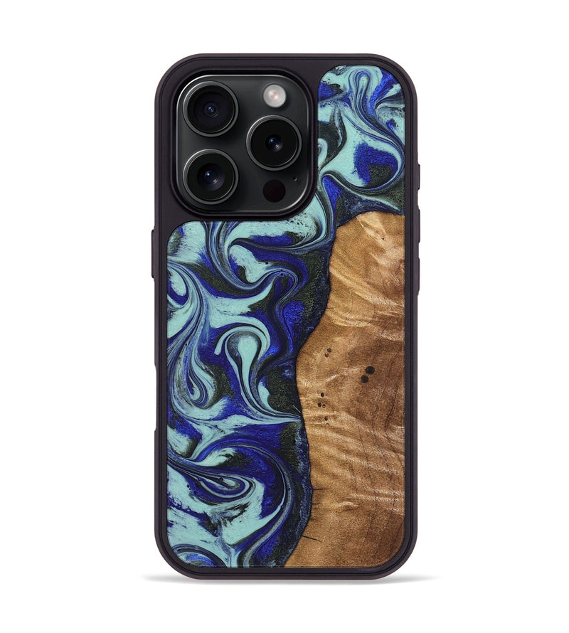 iPhone 16 Pro Wood Phone Case - Manila (Blue, 821372)