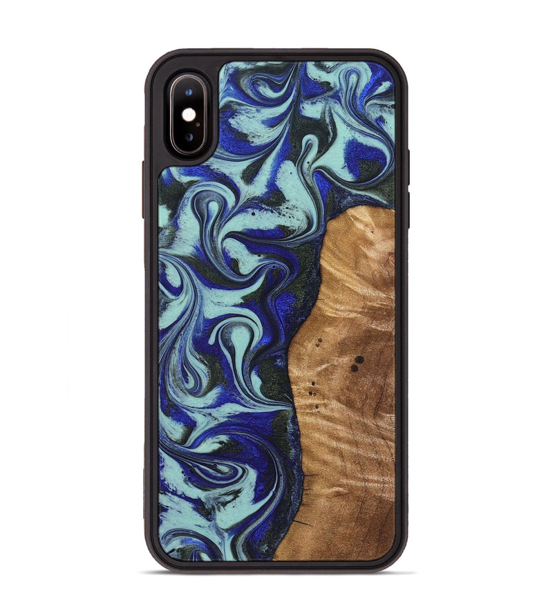 iPhone Xs Max Wood Phone Case - Manila (Blue, 821372)