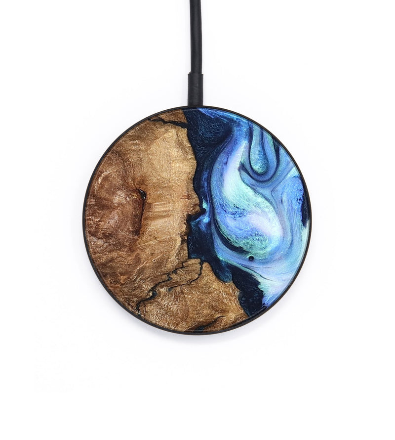 Circle Wood Wireless Charger - Steve (Blue, 821375)