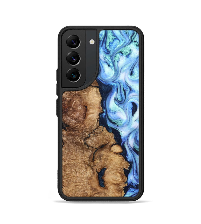 Galaxy S22 Wood Phone Case - Steve (Blue, 821375)
