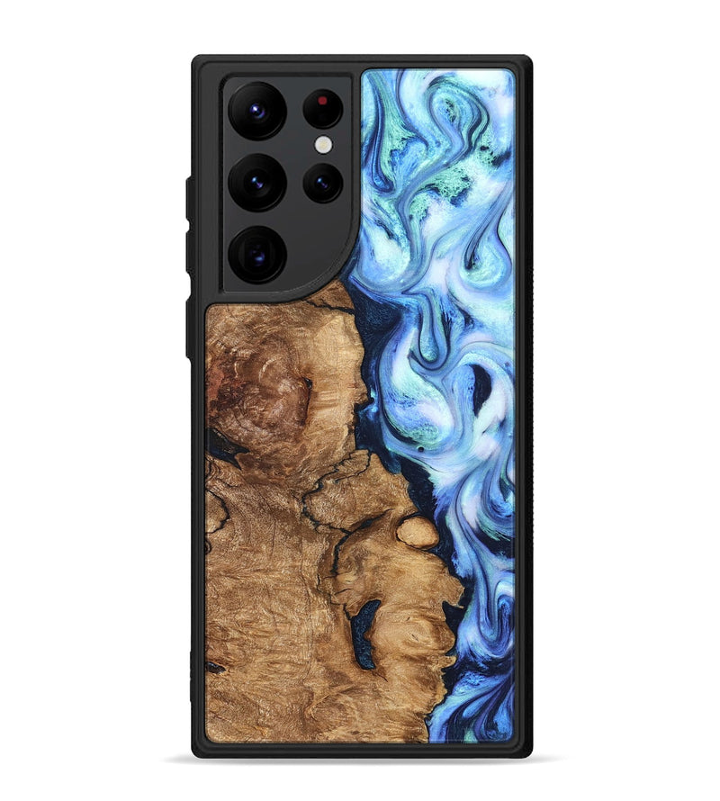 Galaxy S22 Ultra Wood Phone Case - Steve (Blue, 821375)