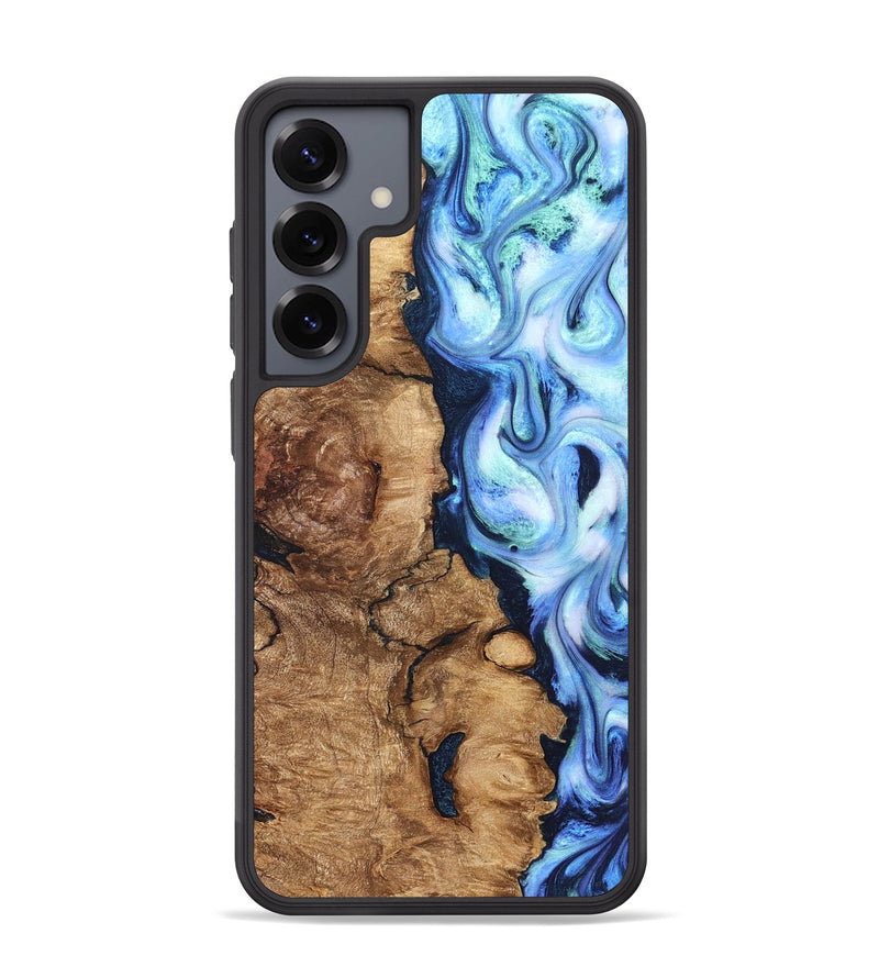 Galaxy S25 Plus Wood Phone Case - Steve (Blue, 821375)