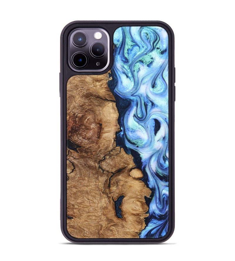 iPhone 11 Pro Max Wood Phone Case - Steve (Blue, 821375)