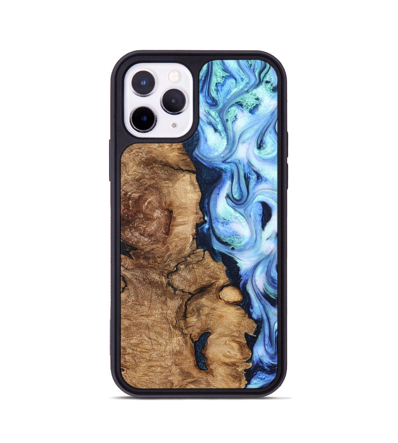 iPhone 11 Pro Wood Phone Case - Steve (Blue, 821375)