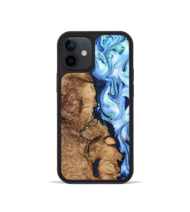 iPhone 12 mini Wood Phone Case - Steve (Blue, 821375)