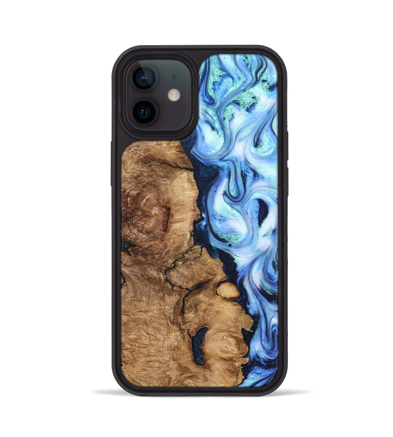 iPhone 12 Wood Phone Case - Steve (Blue, 821375)