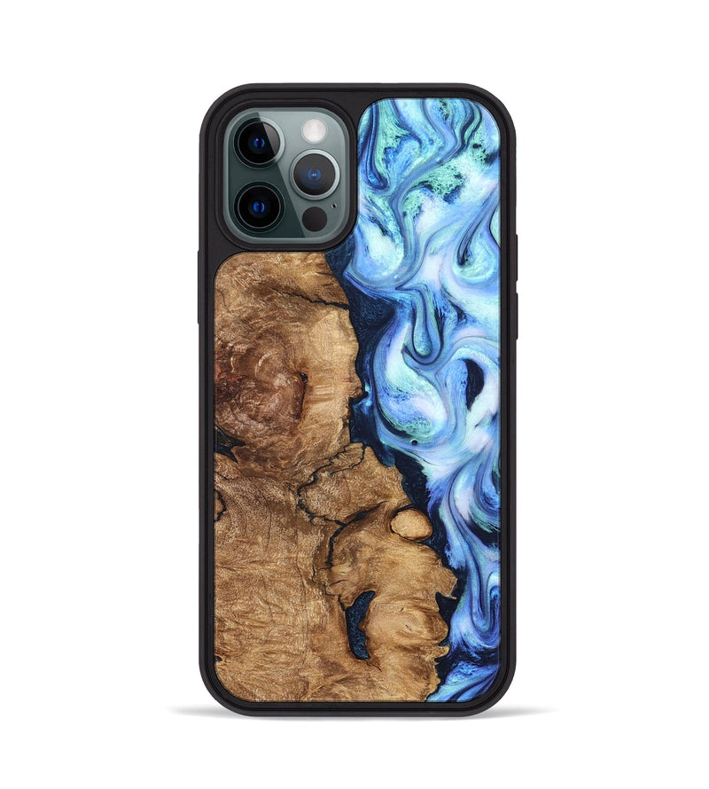 iPhone 12 Pro Wood Phone Case - Steve (Blue, 821375)