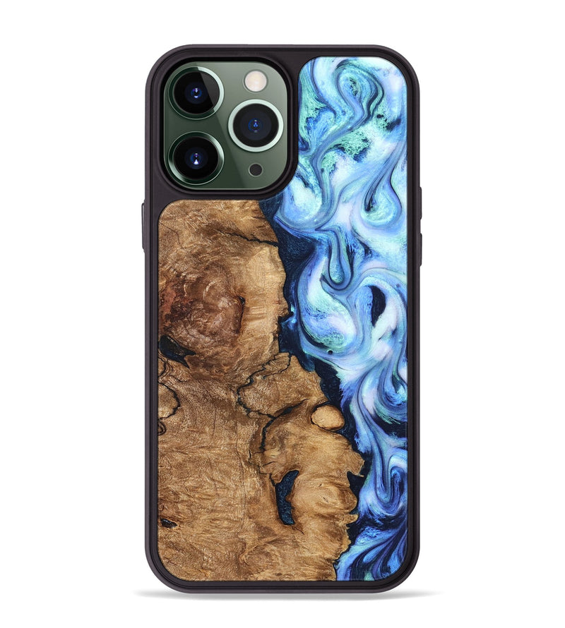 iPhone 13 Pro Max Wood Phone Case - Steve (Blue, 821375)