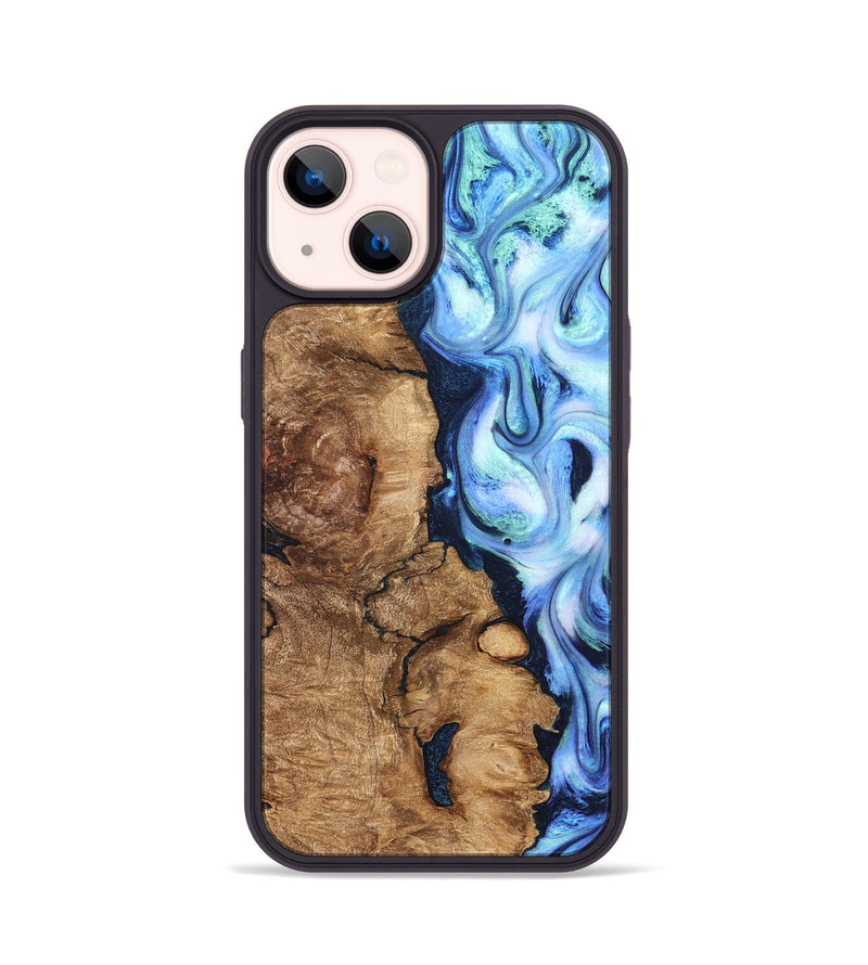 iPhone 14 Wood Phone Case - Steve (Blue, 821375)
