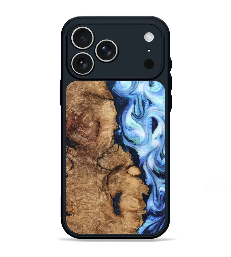 iPhone 17 Pro Max Wood Phone Case - Steve (Blue, 821375)