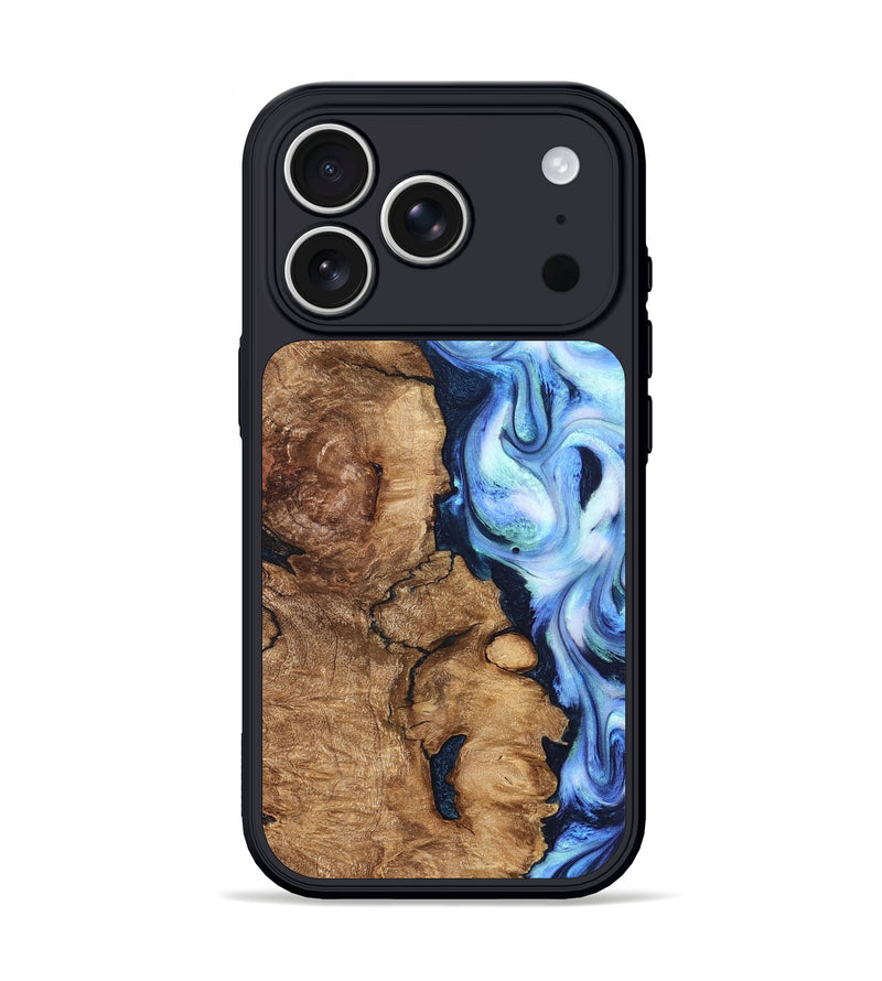 iPhone 17 Pro Wood Phone Case - Steve (Blue, 821375)