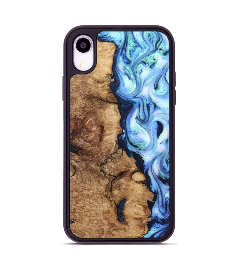 iPhone Xr Wood Phone Case - Steve (Blue, 821375)