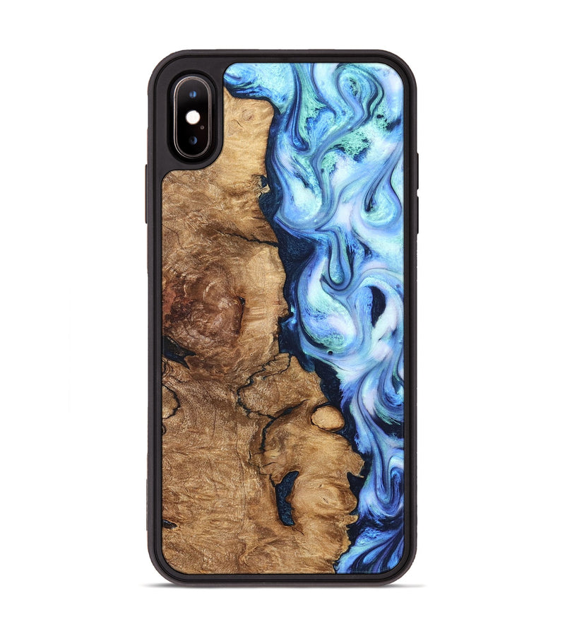iPhone Xs Max Wood Phone Case - Steve (Blue, 821375)