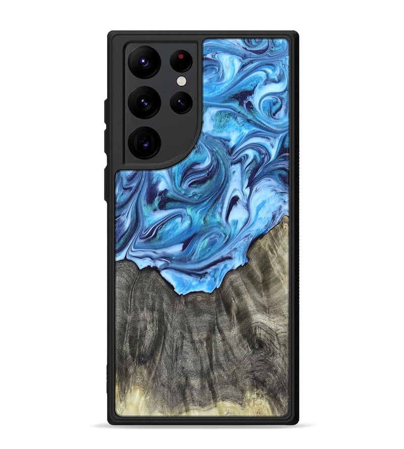 Galaxy S22 Ultra Wood Phone Case - Mercy (Blue, 821376)