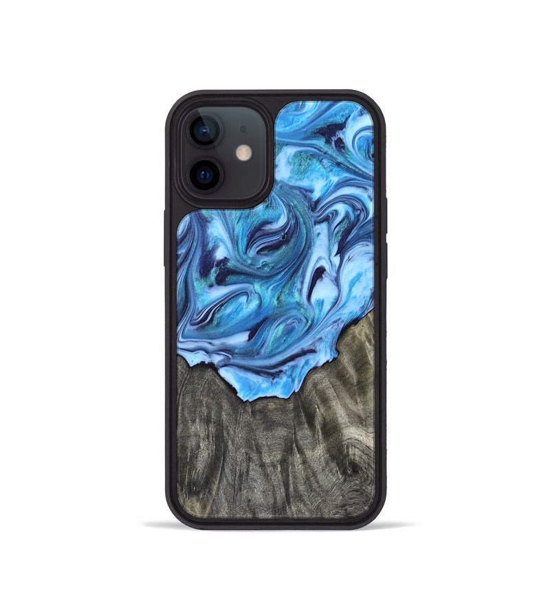 iPhone 12 mini Wood Phone Case - Mercy (Blue, 821376)