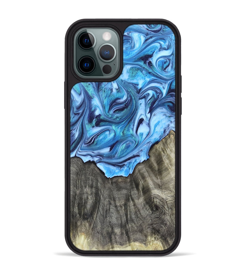 iPhone 12 Pro Max Wood Phone Case - Mercy (Blue, 821376)