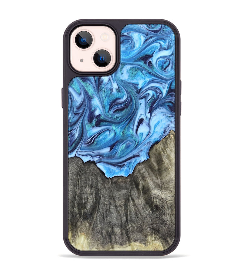 iPhone 14 Plus Wood Phone Case - Mercy (Blue, 821376)
