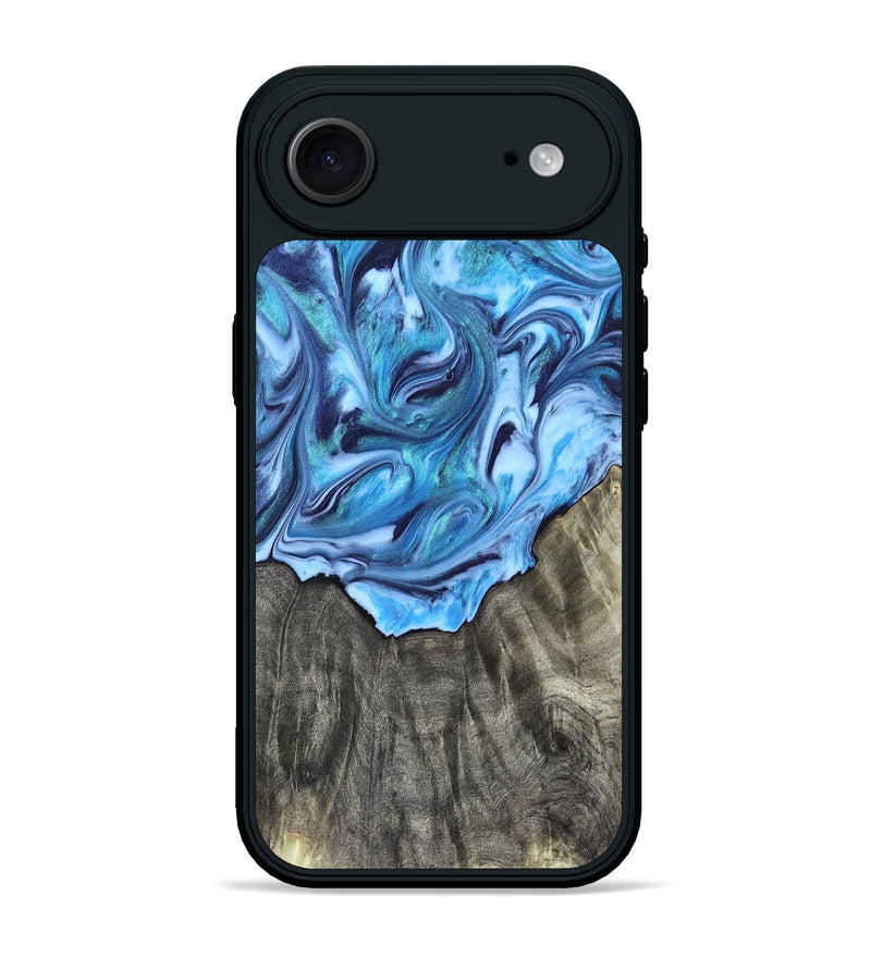 iPhone 17 Air Wood Phone Case - Mercy (Blue, 821376)