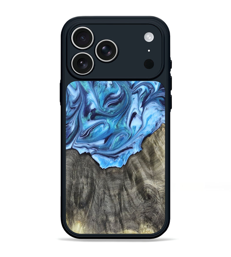 iPhone 17 Pro Max Wood Phone Case - Mercy (Blue, 821376)