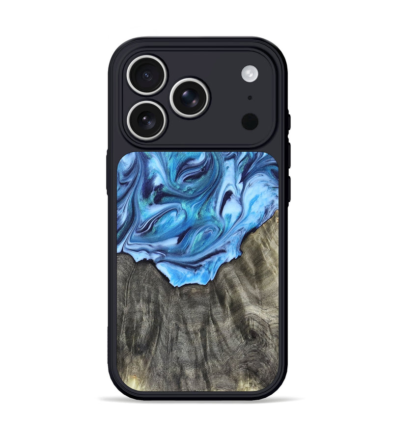 iPhone 17 Pro Wood Phone Case - Mercy (Blue, 821376)