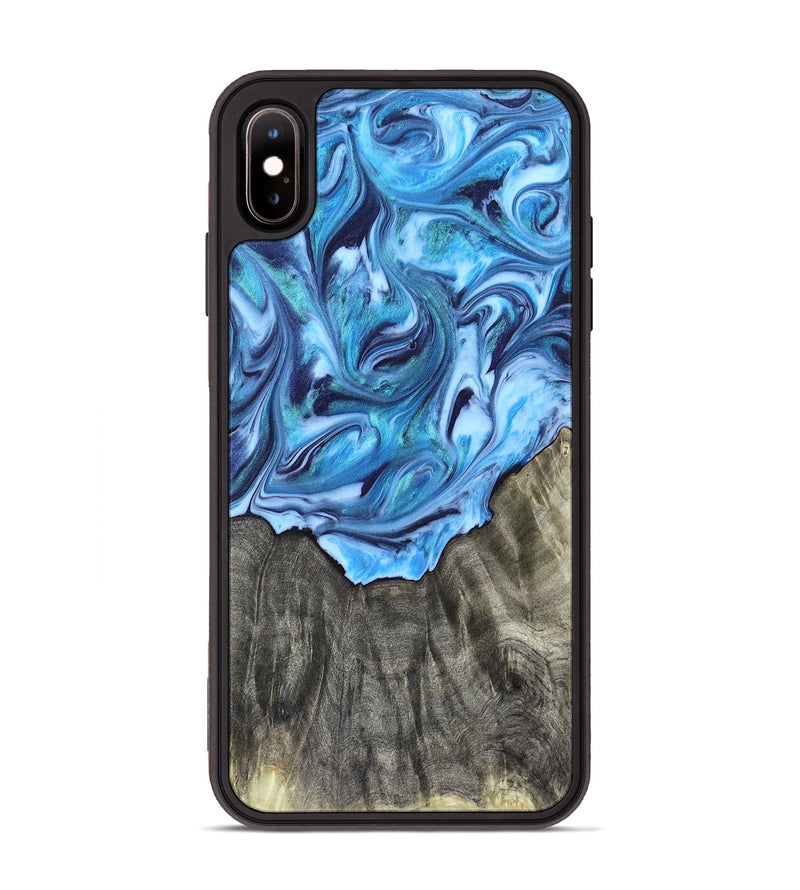 iPhone Xs Max Wood Phone Case - Mercy (Blue, 821376)