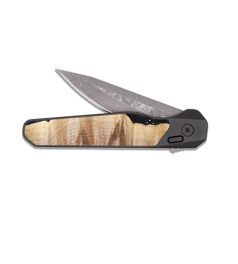 EDC Dark Damascus Wood Pocket Knife - Aryana (Cosmos, 821389)