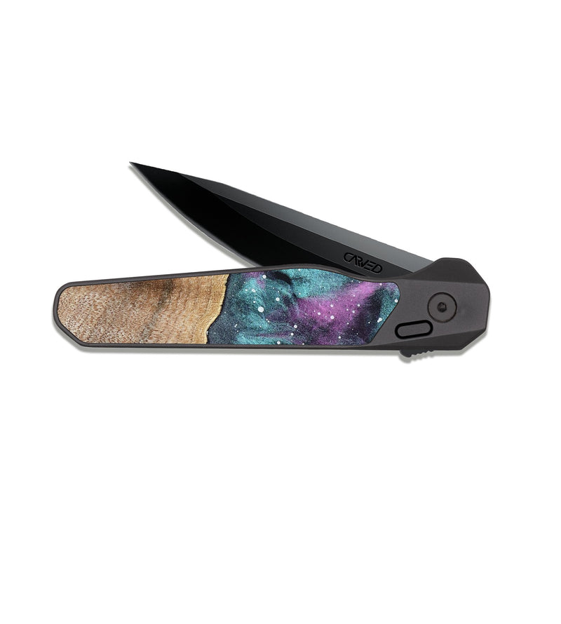 EDC Dark Slate Wood Pocket Knife - Shayne (Cosmos, 821397)