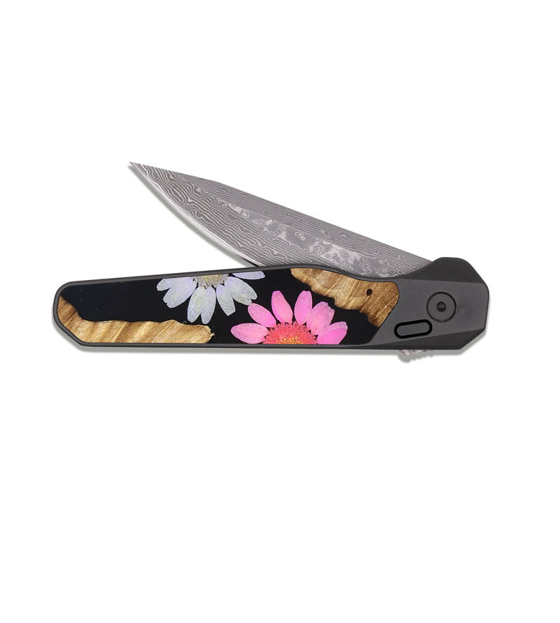 EDC Dark Damascus Wood Pocket Knife - Emmet (Bloom, 821406)