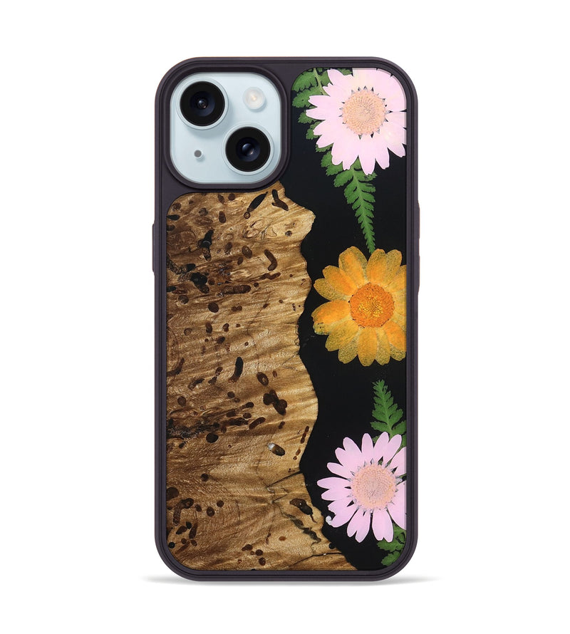 iPhone 15 Wood Phone Case - Kierra (Bloom, 821407)