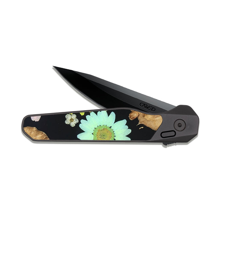 EDC Dark Slate Wood Pocket Knife - Casen (Bloom, 821408)