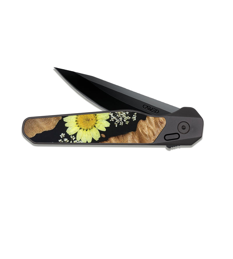 EDC Dark Slate Wood Pocket Knife - Dani (Bloom, 821411)