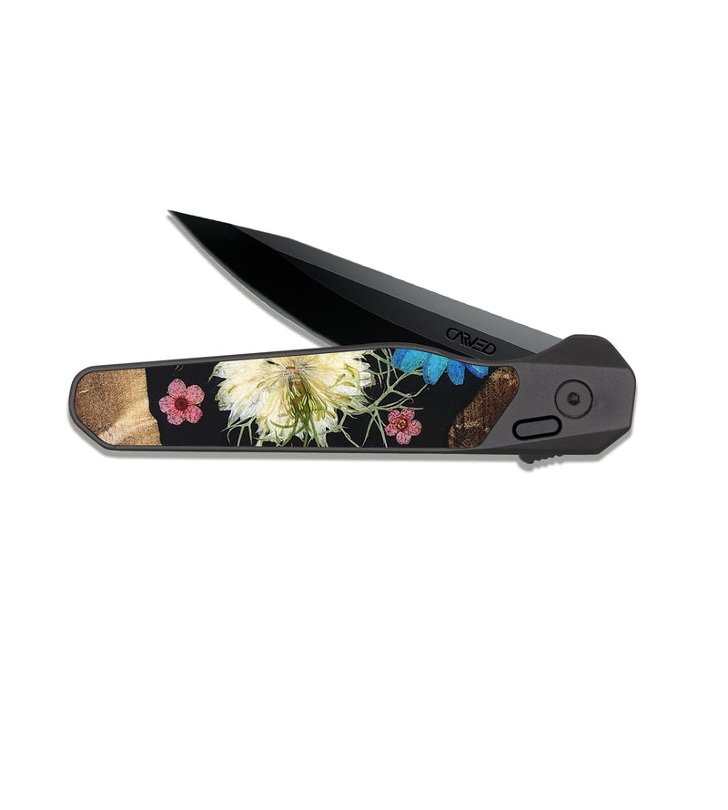EDC Dark Slate Wood Pocket Knife - Elbert (Bloom, 821413)